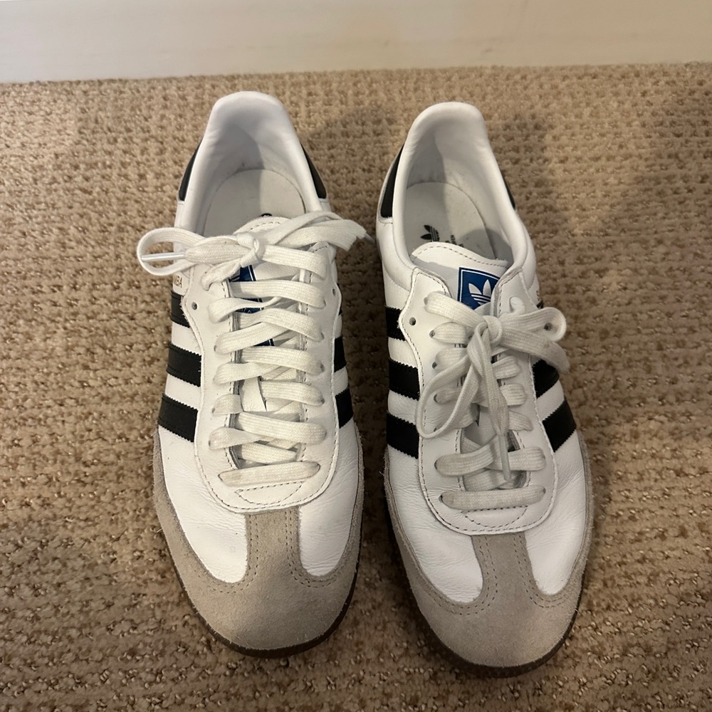 Adidas Samba White and Black Sneakers